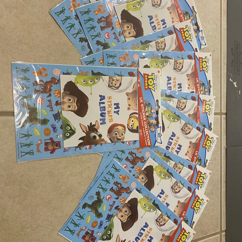 10 toy story sticker and book sets new